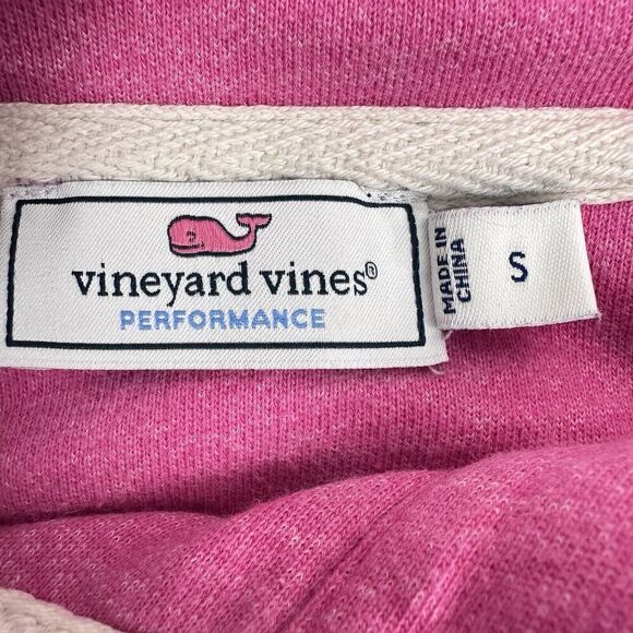 Vineyard Vines Shep Quilted Pullover Hoodie Women S Navy Pink Quarter Snap - Picture 10 of 15